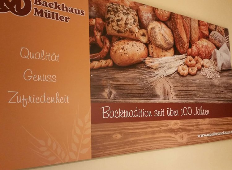 Backhaus Müller Filialbeschriftung Sonneberg