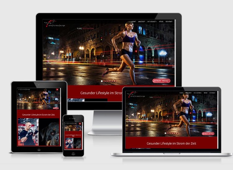 Ems-Fitness Webseite