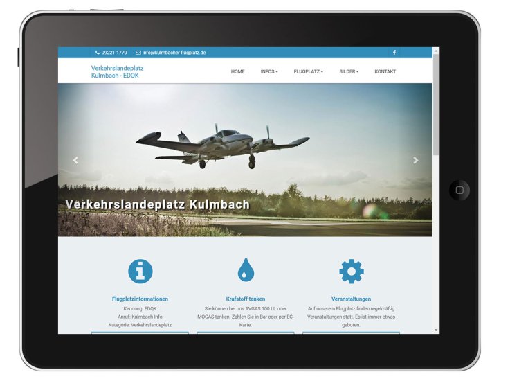 Kulmbach Flugplatz Webseite